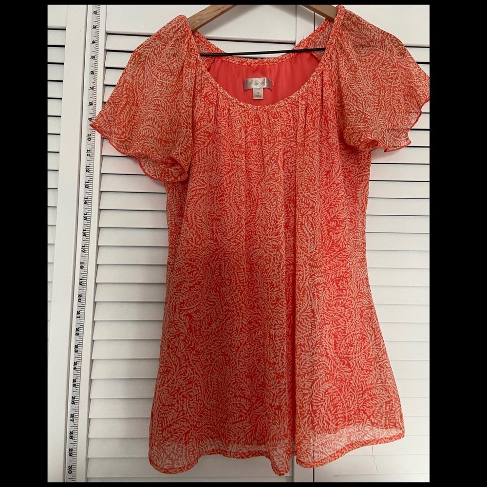 Coral beachy top